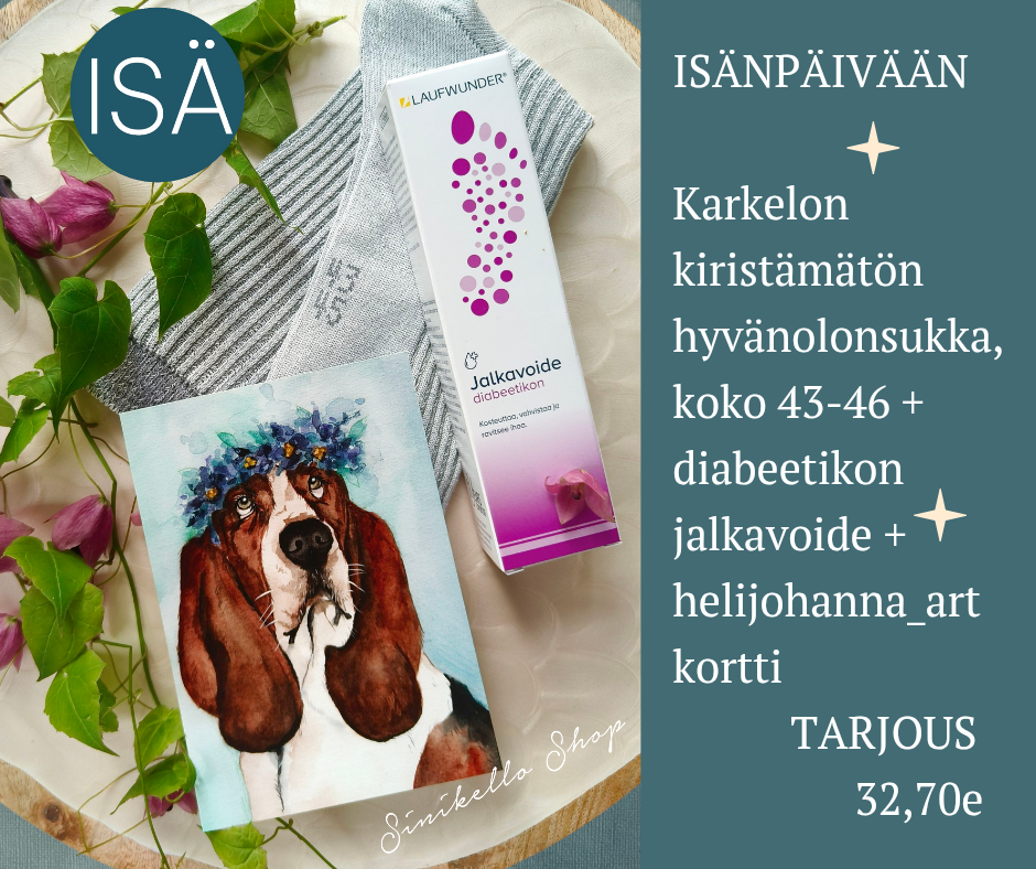ISÄNPÄIVÄN TARJOUSPAKETTI 1  JALKOJEN HYVINVOINTIIN