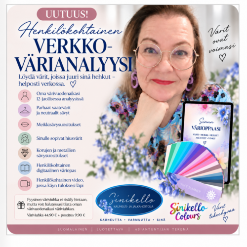 Henkilökohtainen 12-jaollinen värianalyysi helposti verkossa